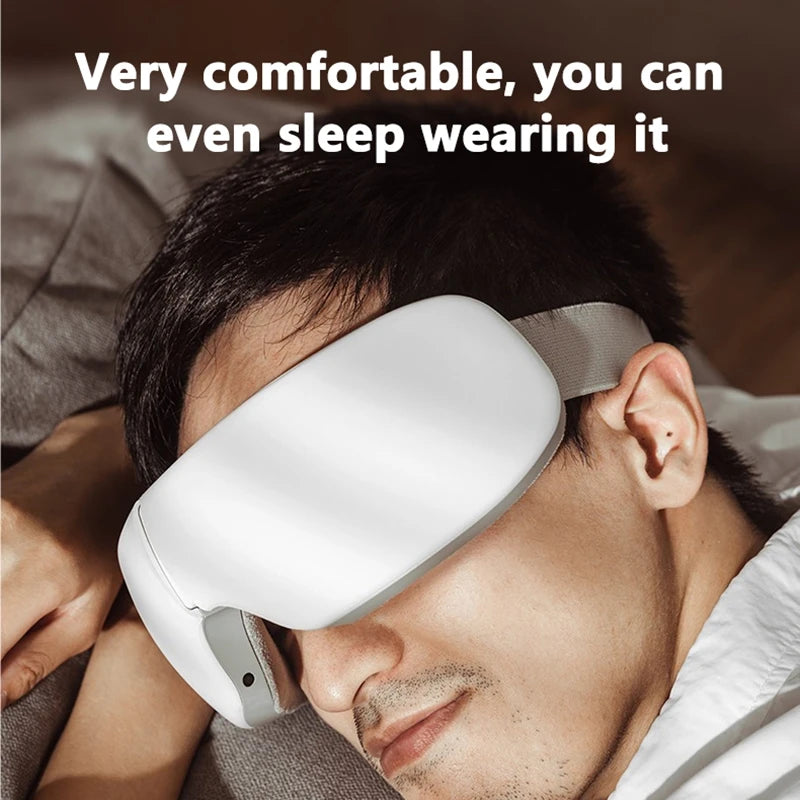 New Smart Eye Massager Vibration Eye Care Massage Instrument Bluetooth Music Heated Eyemask Dry Fatigue Relief Portable Foldable
