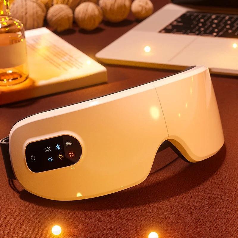 New Smart Eye Massager Vibration Eye Care Massage Instrument Bluetooth Music Heated Eyemask Dry Fatigue Relief Portable Foldable